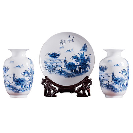 Three-piece ceramic small vase decoration living room Jahrriesnge porcelain of vase set cna0002