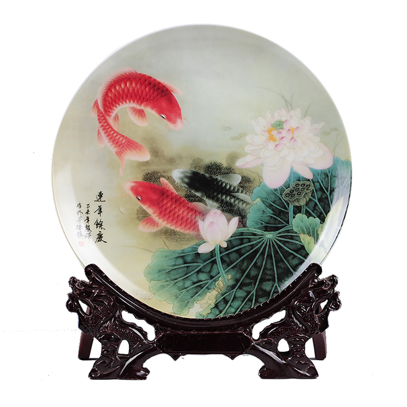 Ceramic hanging plate decorative plate wall decoration Jahrriesnge porcelain of plate cna0029