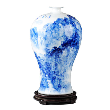Hand-painted landscape vase table and living room decoration Jahrriesnge porcelain of landscape painting vase cna0046