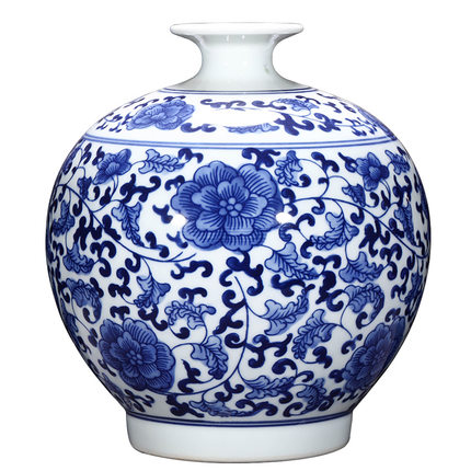 Blue and white enamel pomegranate vase decoration Jahrriesnge porcelain of blue enamel pomegranate flower cna0061
