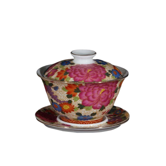 Vintage handmade pastel ceramic tea bowl with lid mulitple styles Jahrriesnge porcelain of tea bowl cna0094