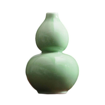 Gourd shape ceramic small vase living room flower arrangement Jahrriesnge porcelain of green vase cna0112