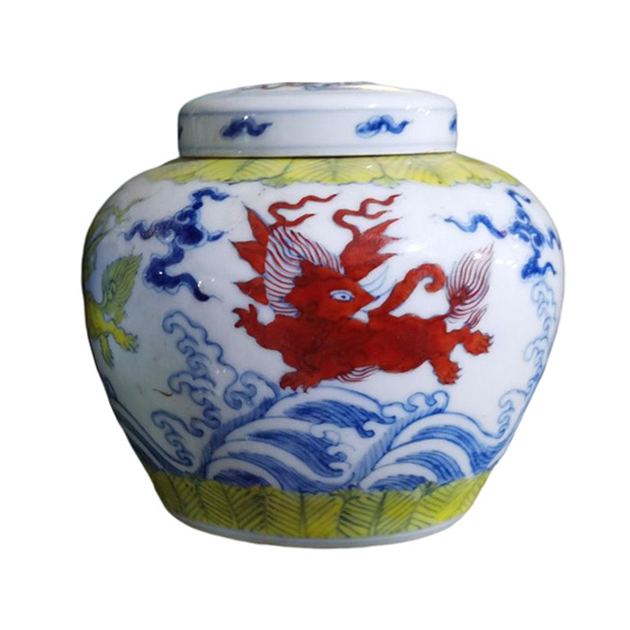 Vintage ming dynasty Chenghua pottery ceramic pots with lid multiple Jahrriesnge porcelain of cna0118