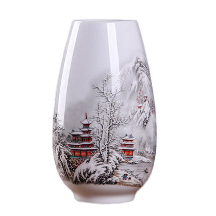 Thin-body porcelain snow scene small vase decoration Jahrriesnge porcelain of vase cna0139
