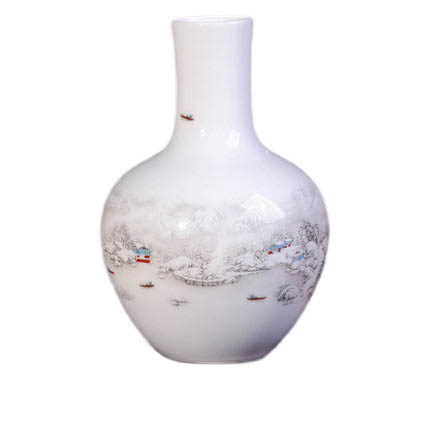 Jingdezhen ceramic snow scene small vase living room flower arrangemen Jahrriesnge porcelain of vase cna0142