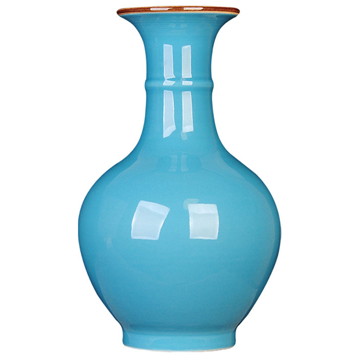 Vintage chinese sky blue pottery vases and ornaments for living room Jahrriesnge porcelain of vase cna0157