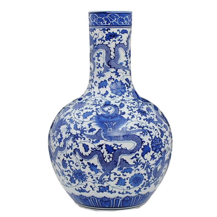 Extra large china ornamental blue and white porcelain floor vase Jahrriesnge porcelain of vase cna0187