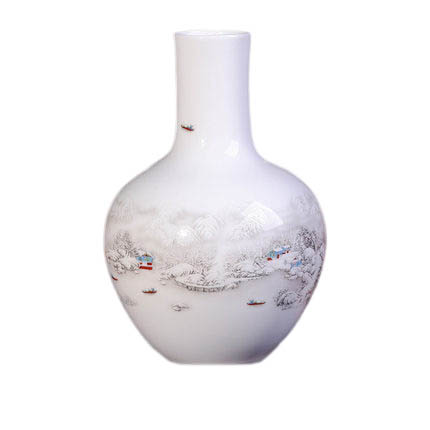 Modern and stylish snow globe ceramic small vase Jahrriesnge porcelain of modern stylish simplicity cna0290