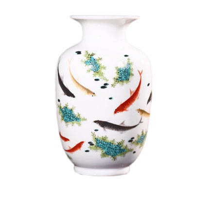 Winter melon shaped fishes ceramic small vase Jahrriesnge porcelain of modern stylish simplicity cna0308