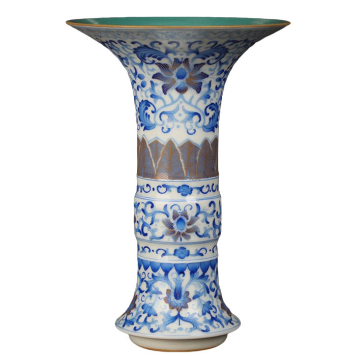Jahrriesnge porcelain of color glaze vase cna0359 