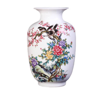 Winter melon shape spring scene pattern ceramic vase Jahrriesnge porcelain of vase cna0648