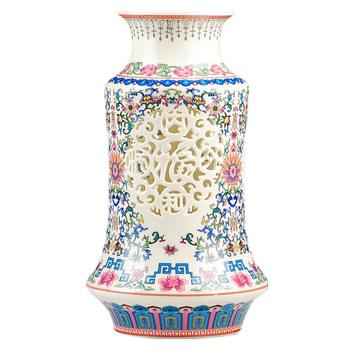 Hollow thin pastel ceramic flower vase multiple styles optional Jahrriesnge porcelain of pastel hollow thin fetal pomegranate flower vase cna0813