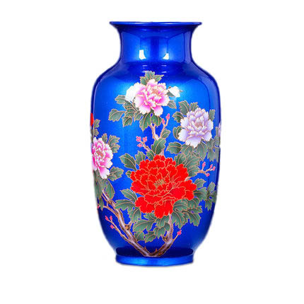 China winter melon shape royal crystal glazed ceramic flower vase Jahrriesnge porcelain of crystal glaze vase cna0828