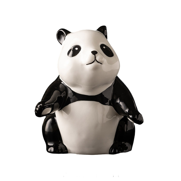 Desktop cute ceramic panda ornaments made in china Jahrriesnge porcelain of red gourd vase cna0850