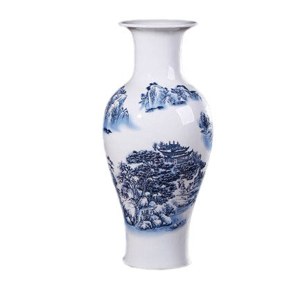 Small fishtail shape mountains pattern chinese ceramic vase Jahrriesnge porcelain of vase cna0966