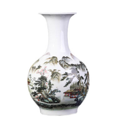 Landscape scenery chinese ceramic vase and ornament for flowers Jahrriesnge porcelain of vase cna1015