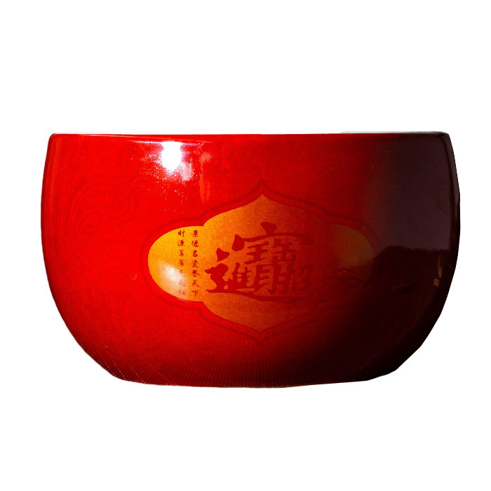 Small yellow or red enamel cornucopia ceramic pots multiple styles Jahrriesnge porcelain of cna1182