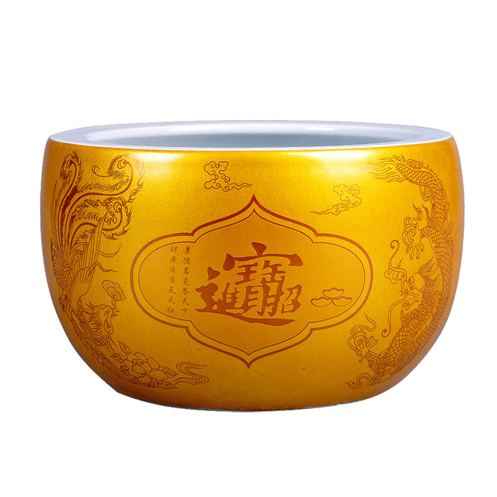 Middle yellow or red enamel cornucopia ceramic pots multiple styles Jahrriesnge porcelain of cna1183