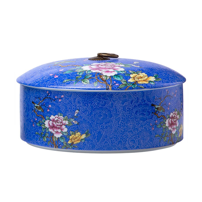 Sealed moisture-proof blue enamel ceramic storage container Jahrriesnge porcelain of cna1193