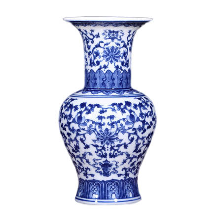 Home accessories ornamental blue and white ceramic flowers vase Jahrriesnge porcelain of gourd shape vase cna1212