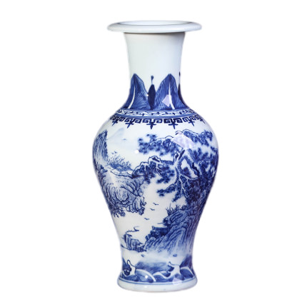 Hand painted landscape blue and white ceramic ornaments and vases Jahrriesnge porcelain of landscape painting vase cna1225