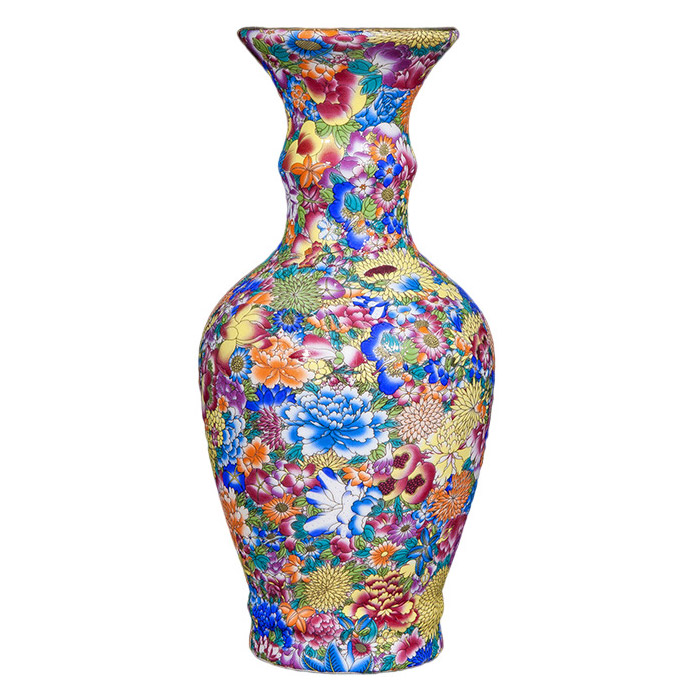 Chinese famille porcelain flower vase decoration home accessories Jahrriesnge porcelain of crack glaze vase cna1235