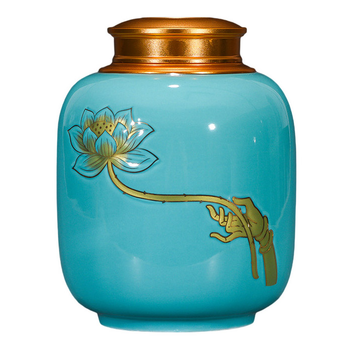 Vintage small sealed moisture-proof blue ceramic storage pots ornament Jahrriesnge porcelain of vase set 3 pcs cna1248