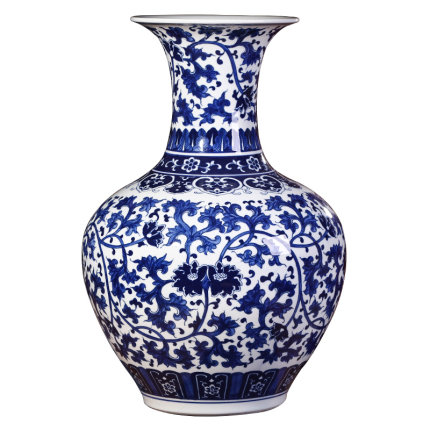 Large blue and white standing floor ceramic flower vase living room Jahrriesnge porcelain of blue and white vase cna1254