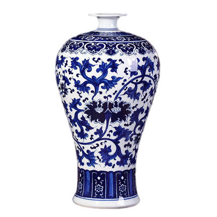 Large vintage qing dynasty yong zheng blue and white ceramic vase Jahrriesnge porcelain of blue and white vase cna1255