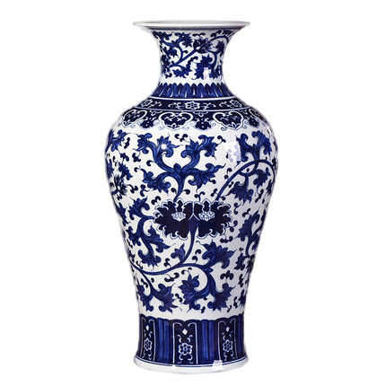 Large vintage qing dynasty yong zheng blue and white ceramics vase Jahrriesnge porcelain of blue and white vase cna1256