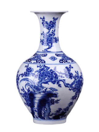 Hand painted decorative blue and white vases ornaments for living room Jahrriesnge porcelain of blue and white vase cna1328