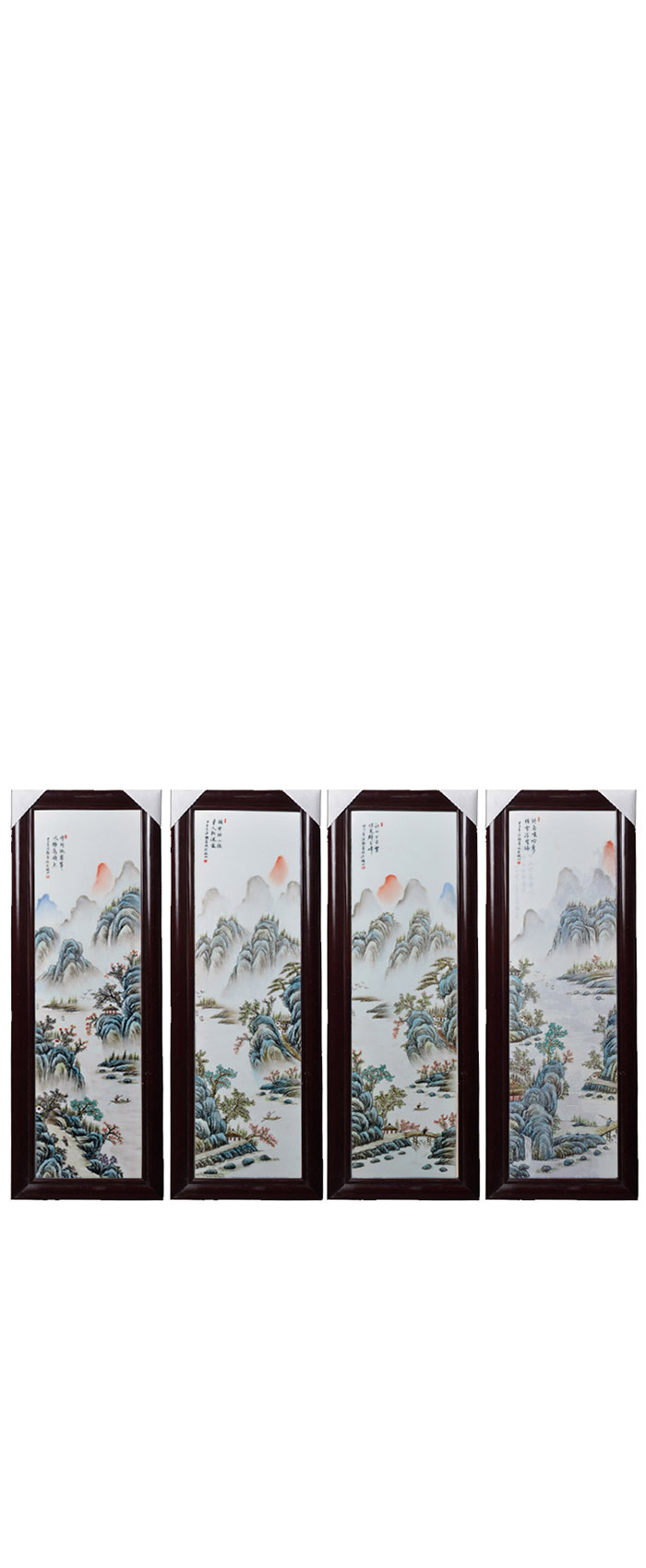 Hand painted pastel landscape decorative ceramic wall hanging plates Jahrriesnge porcelain painting of cna1403