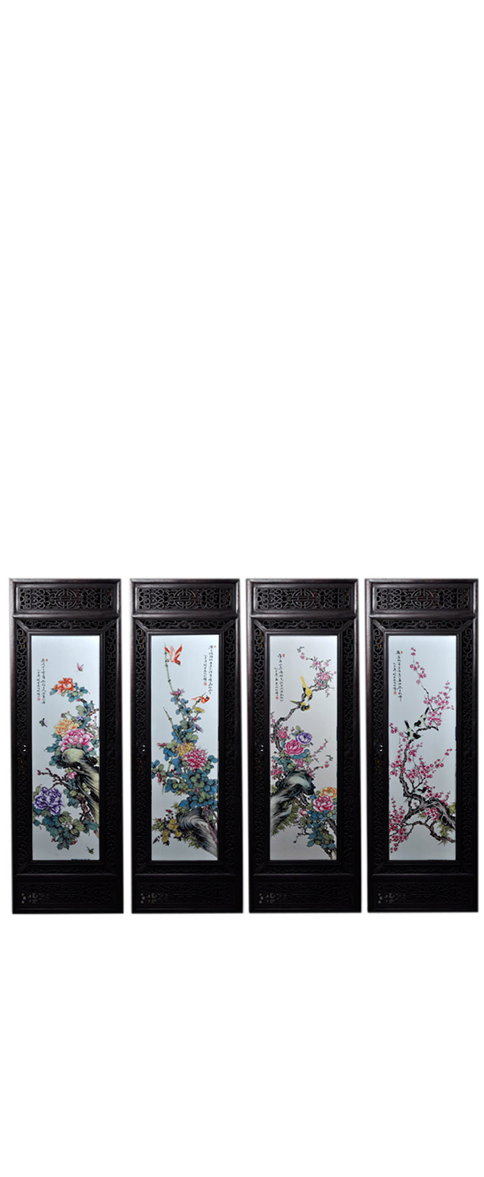 Hand painted decorative birds and flowers ceramic wall hanging plate Jahrriesnge porcelain painting of cna1413