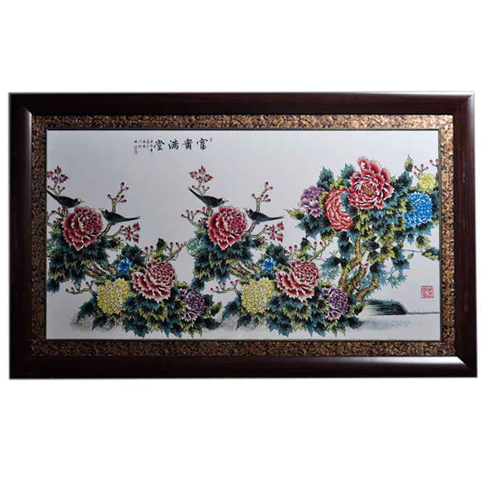 Chinese decorative ponies painting ceramic wall hanging plates Jahrriesnge porcelain painting of cna1422