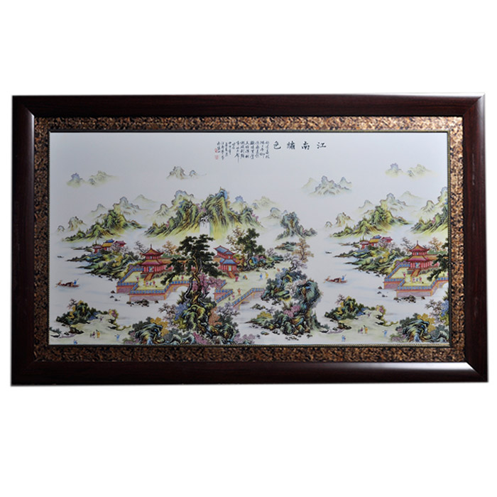 Chinese Jiangnan scenery decorative ceramic wall hanging plates home Jahrriesnge porcelain painting of cna1425