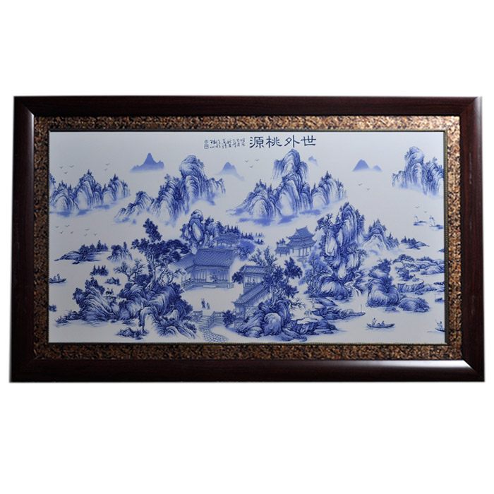 Chinese blue and white xanadu ceramic wall hanging plates living room Jahrriesnge porcelain painting of cna1429