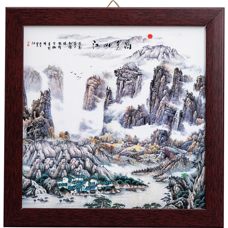 Porcelain plate painting living room decoration sofa background wall Jahrriesnge porcelain painting of cna1498