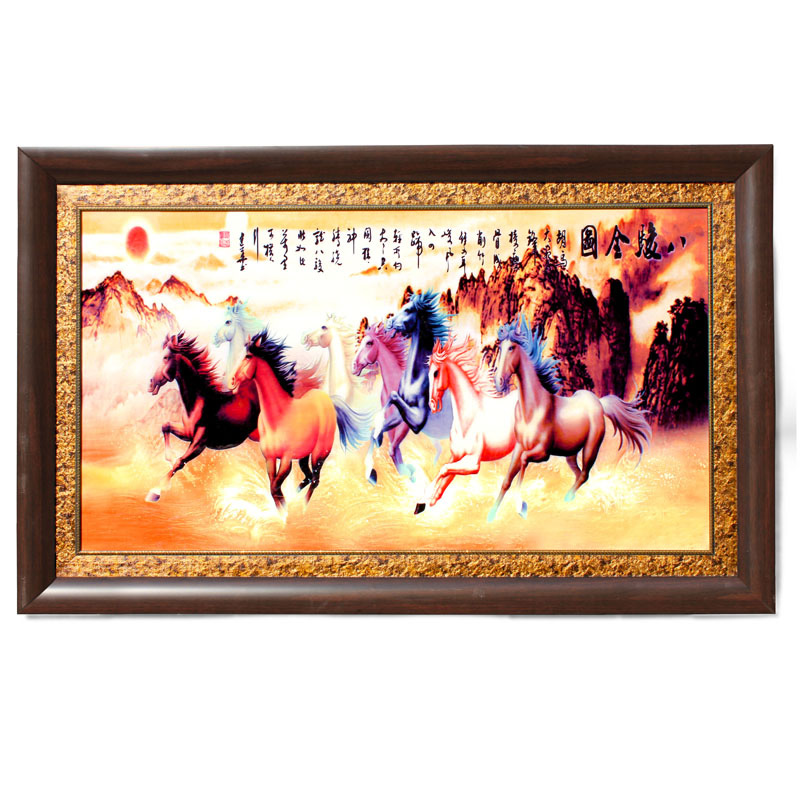 Eight horses figure porcelain plate painting murals home decorations Jahrriesnge porcelain painting of cna1514