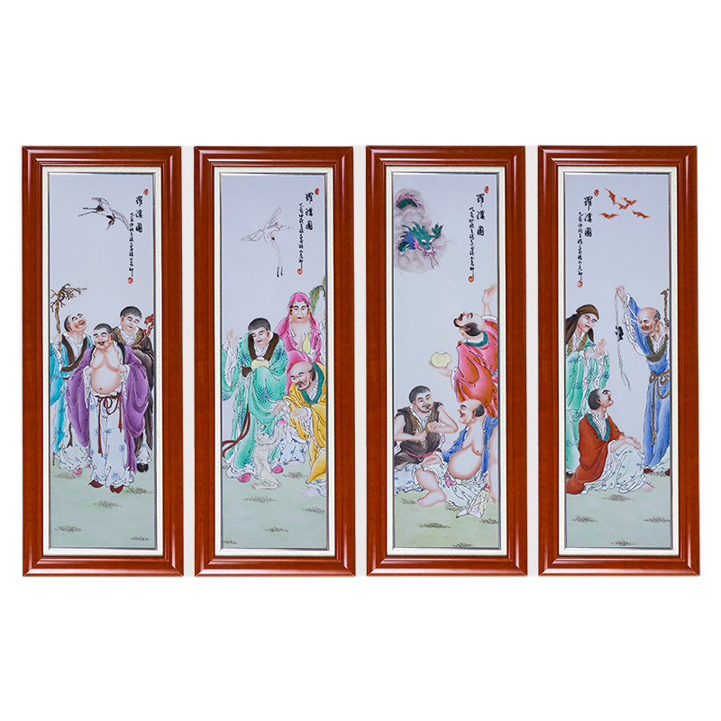 Figure porcelain hanging plate painting living room wall background Jahrriesnge porcelain painting of cna1521