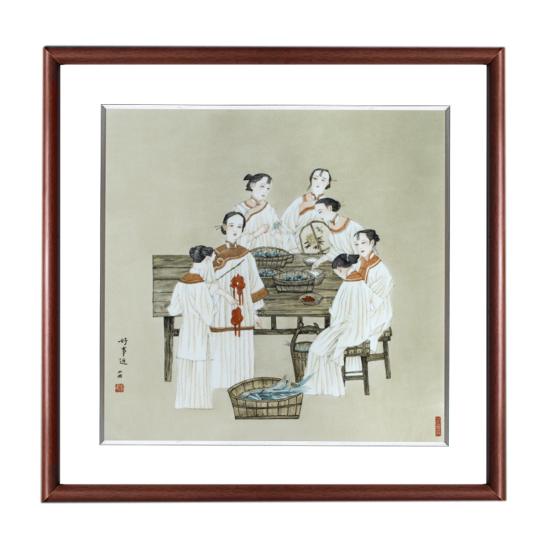 Jingdezhen designer hand-painted figures porcelain plate painting home Jahrriesnge porcelain painting of cna1540