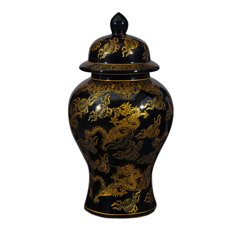 Jingdezhen ceramic floor flower vase ornaments sealed storage pots Jahrriesnge porcelain of cna1565