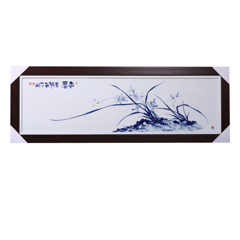 hand painted orchid ceramic hanging painting plate living room bedroom Jahrriesnge porcelain painting of cna1570