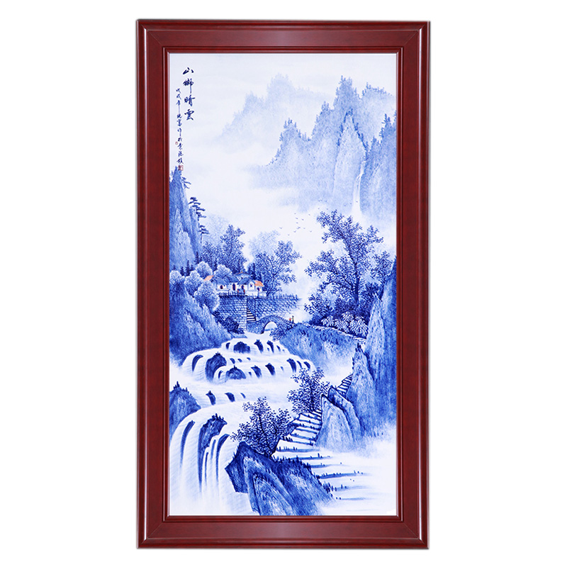 Jingdezhen Hand-painted landscape porcelain hanging plate painting Jahrriesnge porcelain painting of cna1594