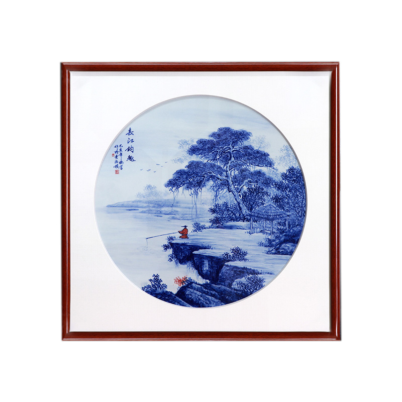 Blue and white chinese hanging porcelain plate painting office Jahrriesnge porcelain painting of cna1621