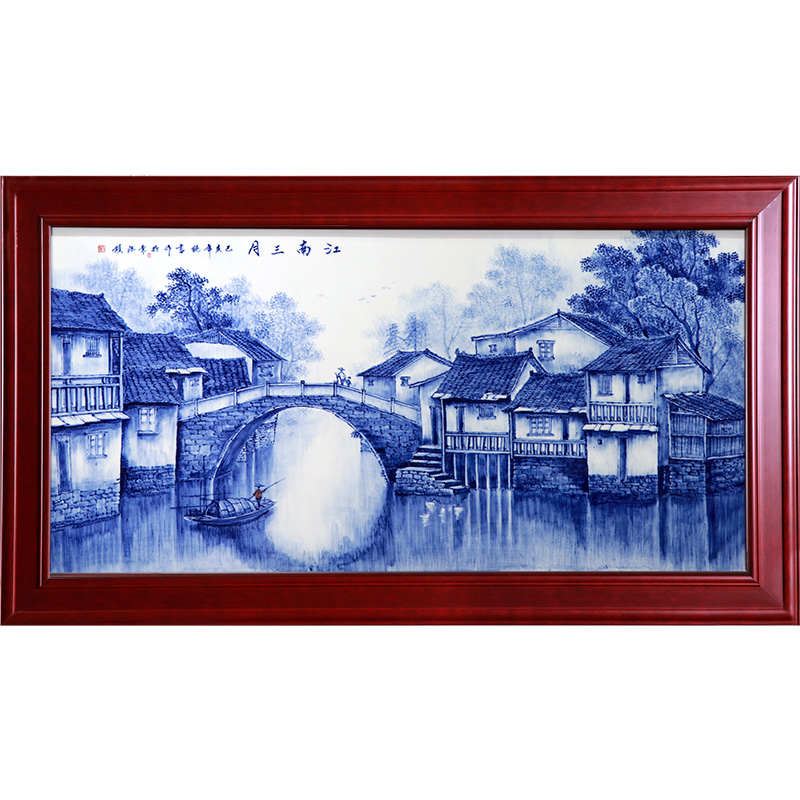 Chinese blue and white porcelain plate painting living room Jahrriesnge porcelain painting of cna1623