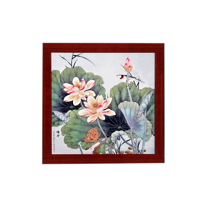 Birds and flowers porcelain plate painting dining room restaurant Jahrriesnge porcelain painting of cna1660