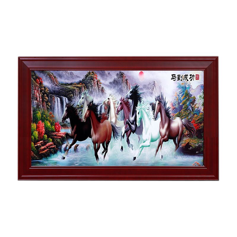 Horses to success ceramic plate painting dining room restaurant Jahrriesnge porcelain painting of cna1666