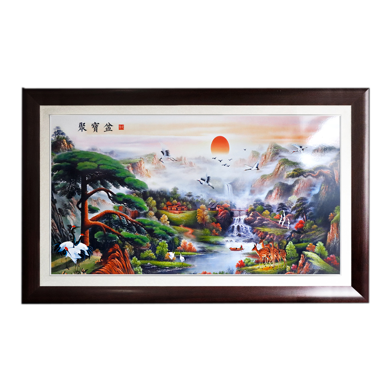 Jingdezhen landscape porcelain plate Painting living room chinese Jahrriesnge porcelain painting of cna1713