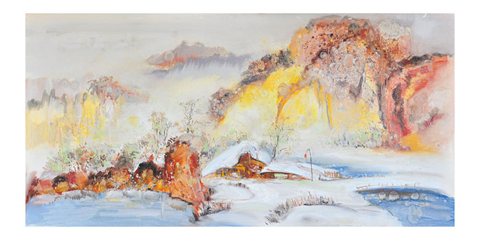 JAHRRIESNGE Landscape of mountains lpf08761 