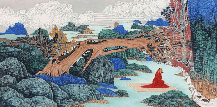 JAHRRIESNGE Landscape of hills lpf08874 